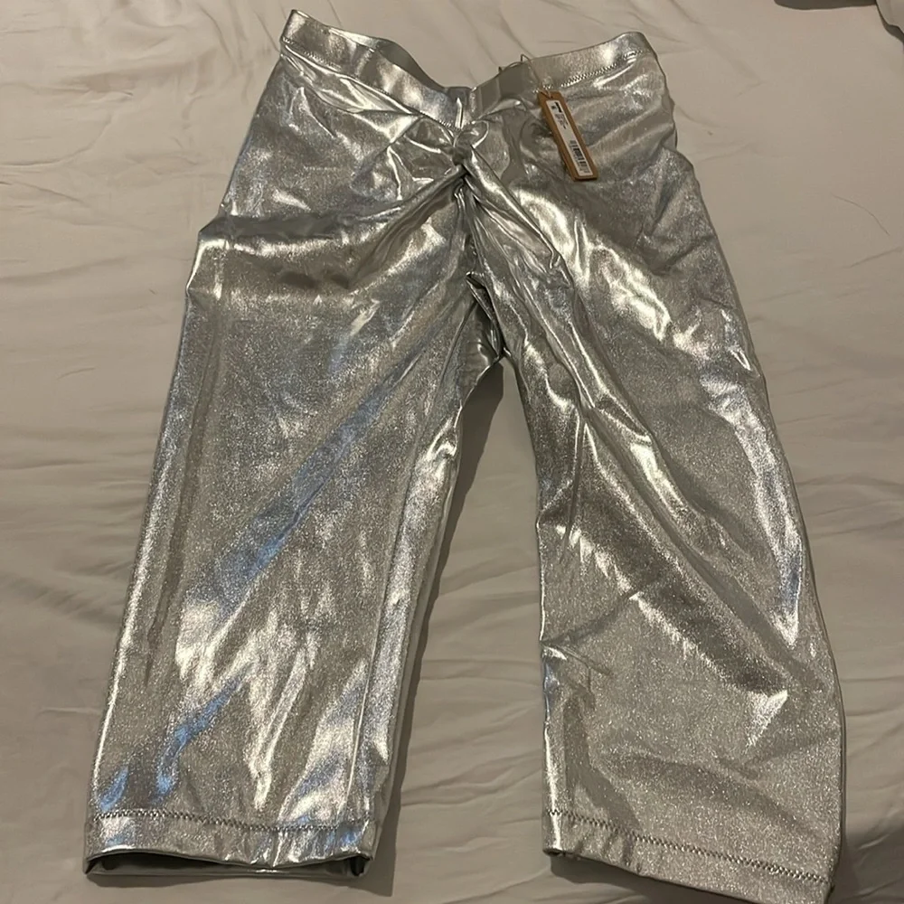 Skims Mettalic swim shorts (nickel)